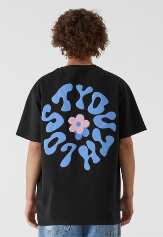 Lost Youth Shirt 'Circle of Bloom' in Zwart: voorkant