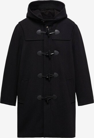 MANGO MAN Between-Seasons Coat 'Barres' in Black: front