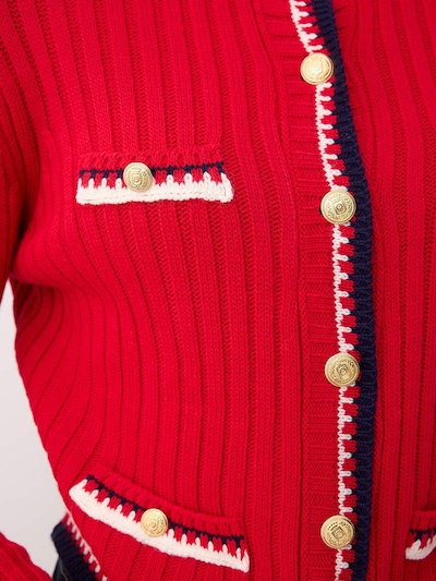 Trendyol Cardigan en bleu marine / rouge / blanc, Vue avec produit