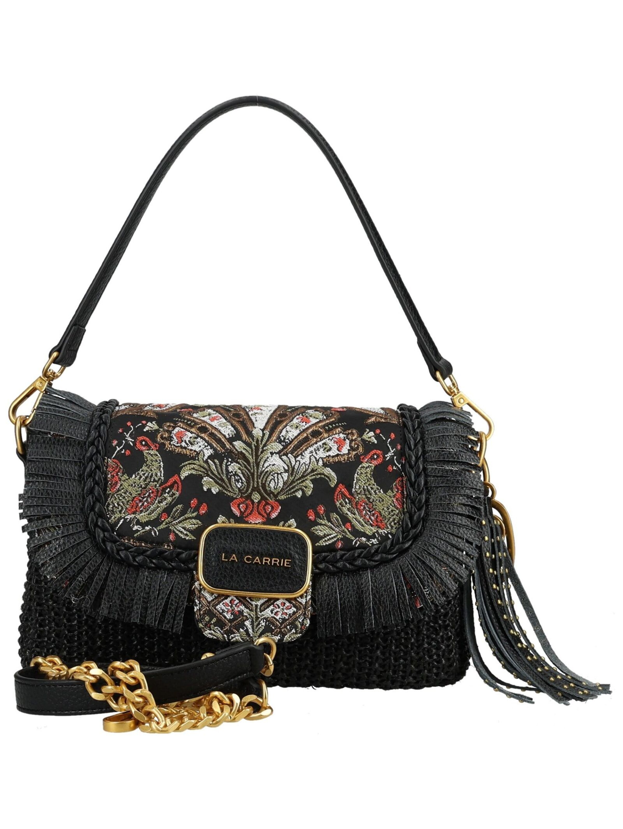 La Carrie Handbag in Black: front