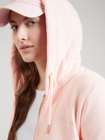 Giacca di felpa 'Essential' di Superdry in rosa