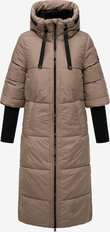 NAVAHOO Wintermantel 'Ciao Miau XIV' in Beige: Vorderseite