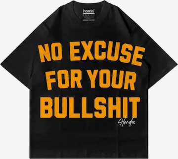 T-Shirt 'T-Shirt Boxy Fit Oversize "No Excuse" – Heavyweight 200g' Horda en gris : devant