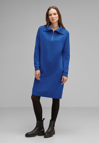 STREET ONE Knitted dress in Blue: front