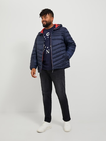 Jack & Jones Plus نحيف جينز 'Glenn' بلون أسود