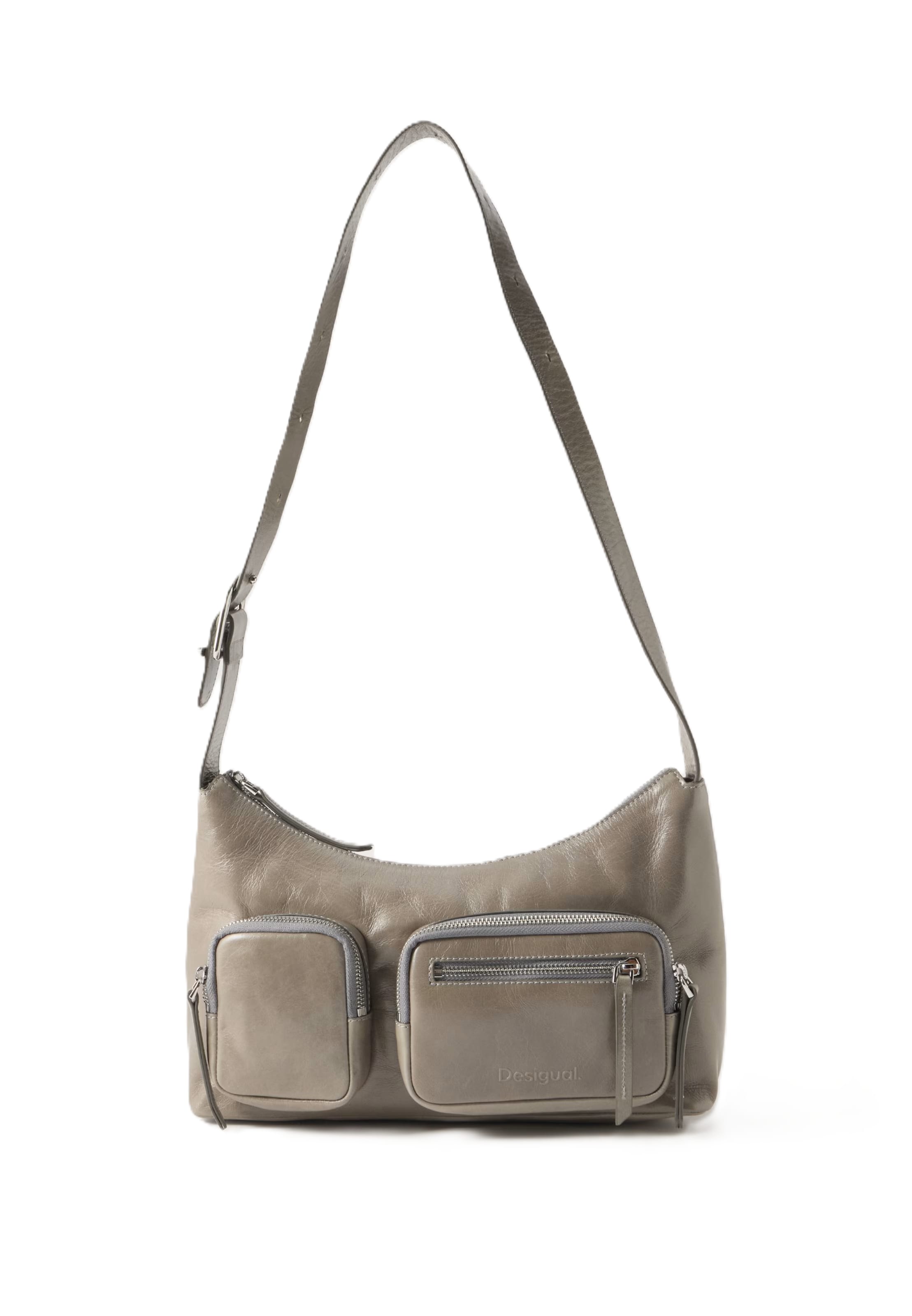 Desigual Schultertasche in Silber: Vorderseite