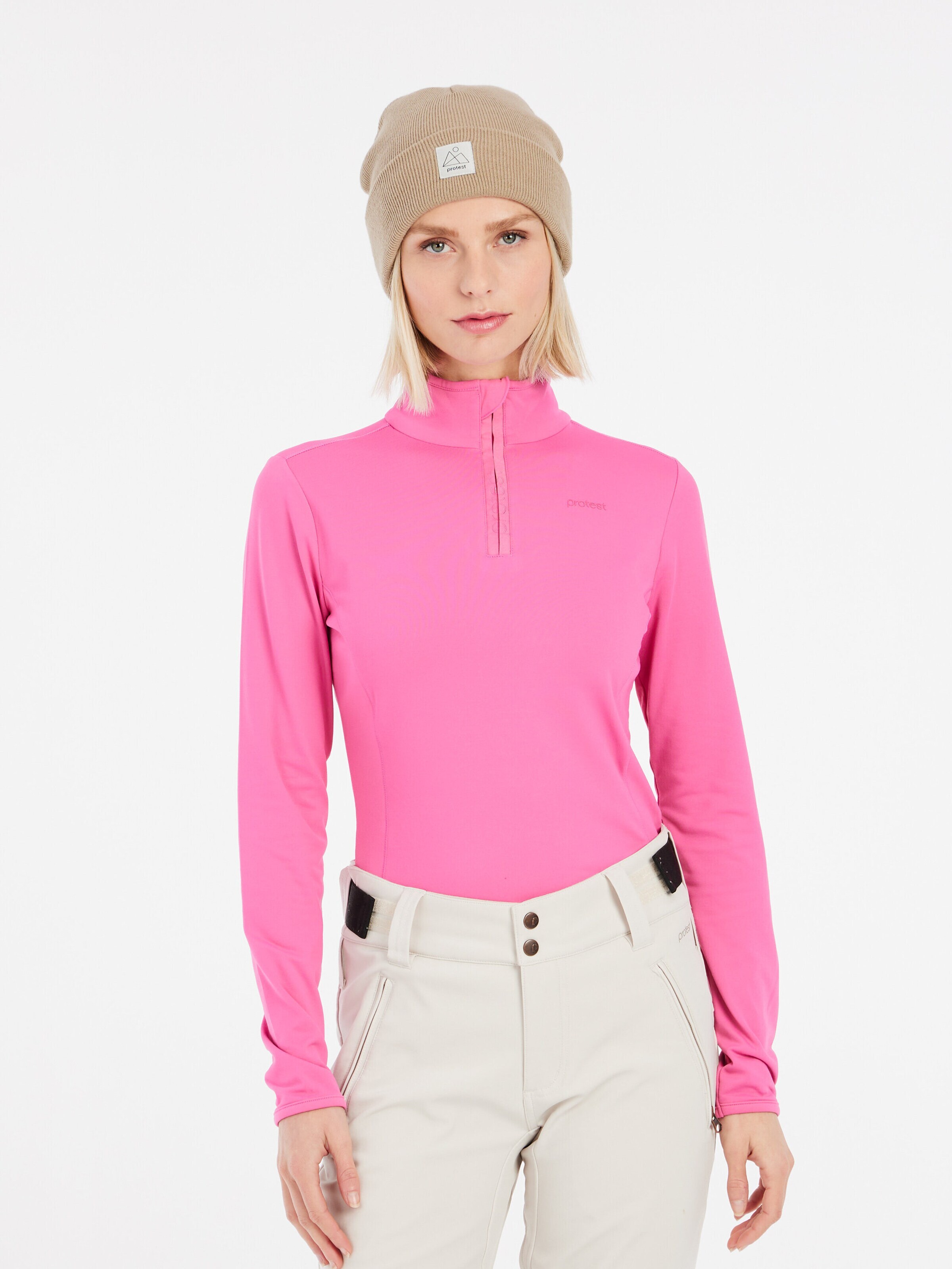 PROTEST Athletic Sweatshirt 'REFABRIZ' in Pink: front