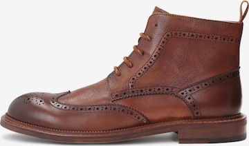 Kazar Lace-Up Boots in Brown: front