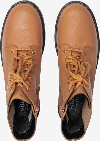 VITAFORM Lace-Up Ankle Boots in Brown