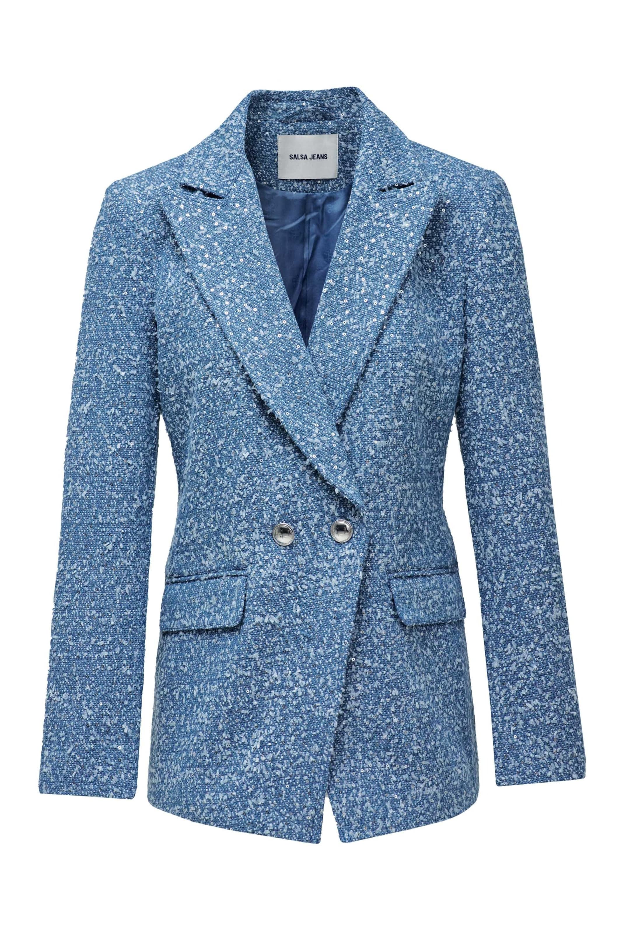 Salsa Jeans Blazers in Blauw: voorkant
