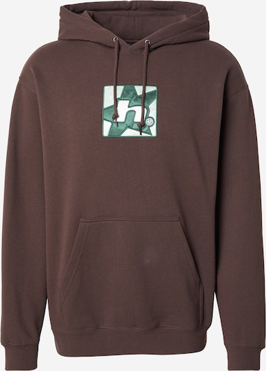HUF Sweater majica 'Star' u smeđa / zelena / svijetlozelena / bijela, Pregled proizvoda
