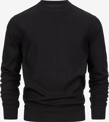 INDICODE JEANS Sweatshirt ' Jago ' in Zwart: voorkant