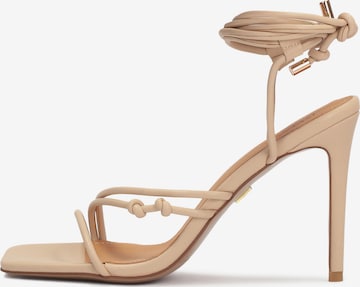 Kazar Strap sandal in Beige: front