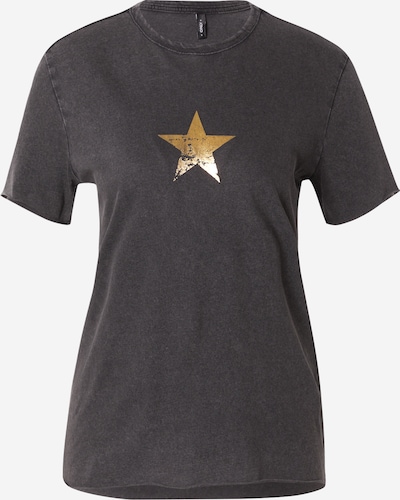 ONLY T-Shirt 'ONLLUCY' in gold / schwarz, Produktansicht