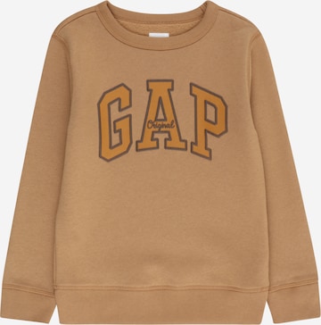 GAPSweater majica 'HERITAGE' - smeđa boja: prednji dio