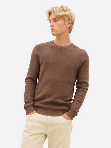 NOWADAYS Pullover 'Structured' i brun: forside