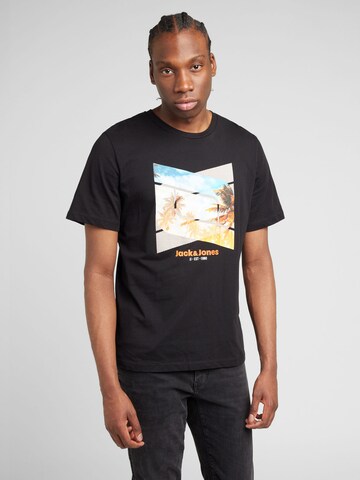 T-Shirt 'CELLOX' JACK & JONES en noir : devant