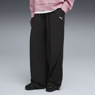 PUMA Regular Sports trousers in Black: front