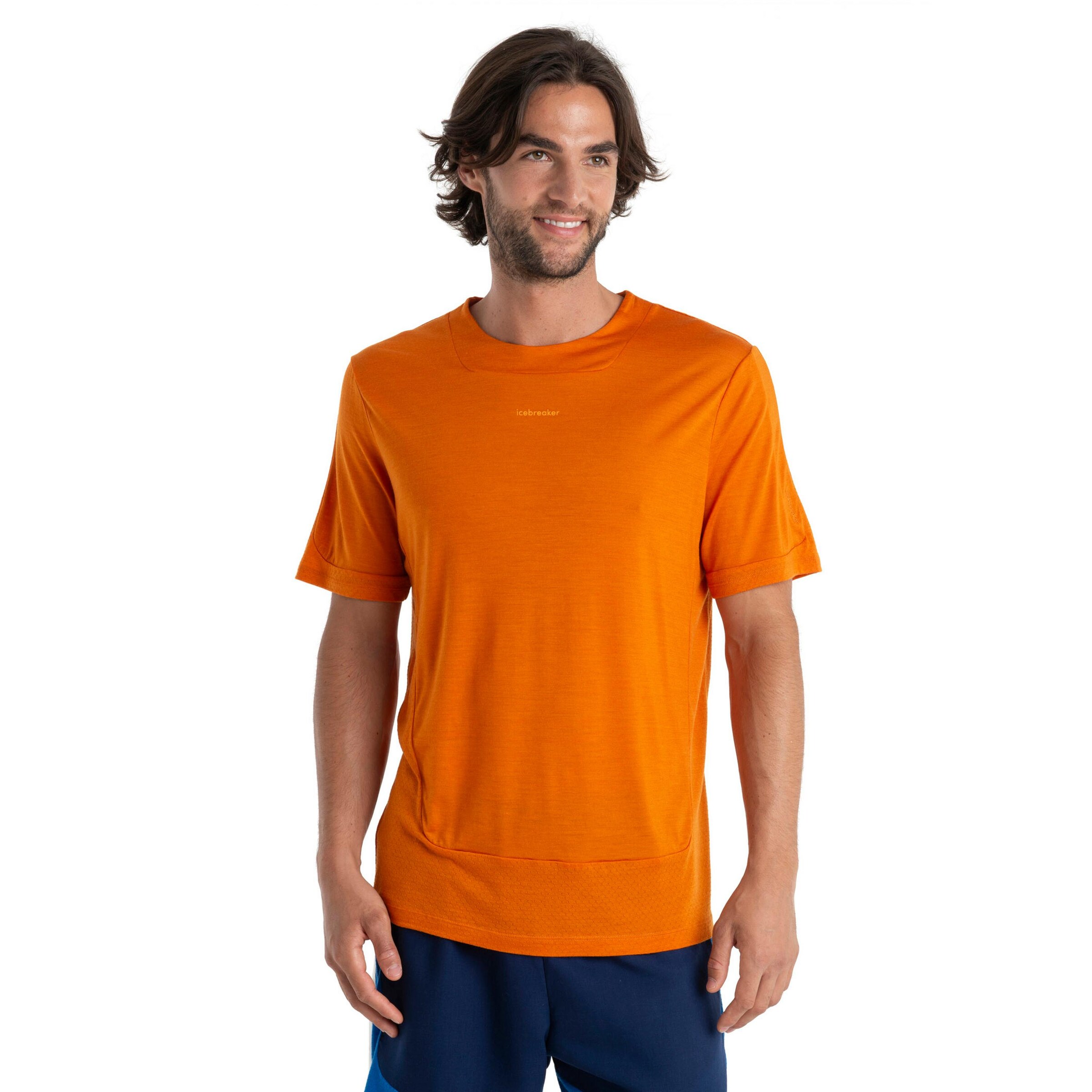 ICEBREAKER Performance Shirt 'ZoneKnit' in Orange: front