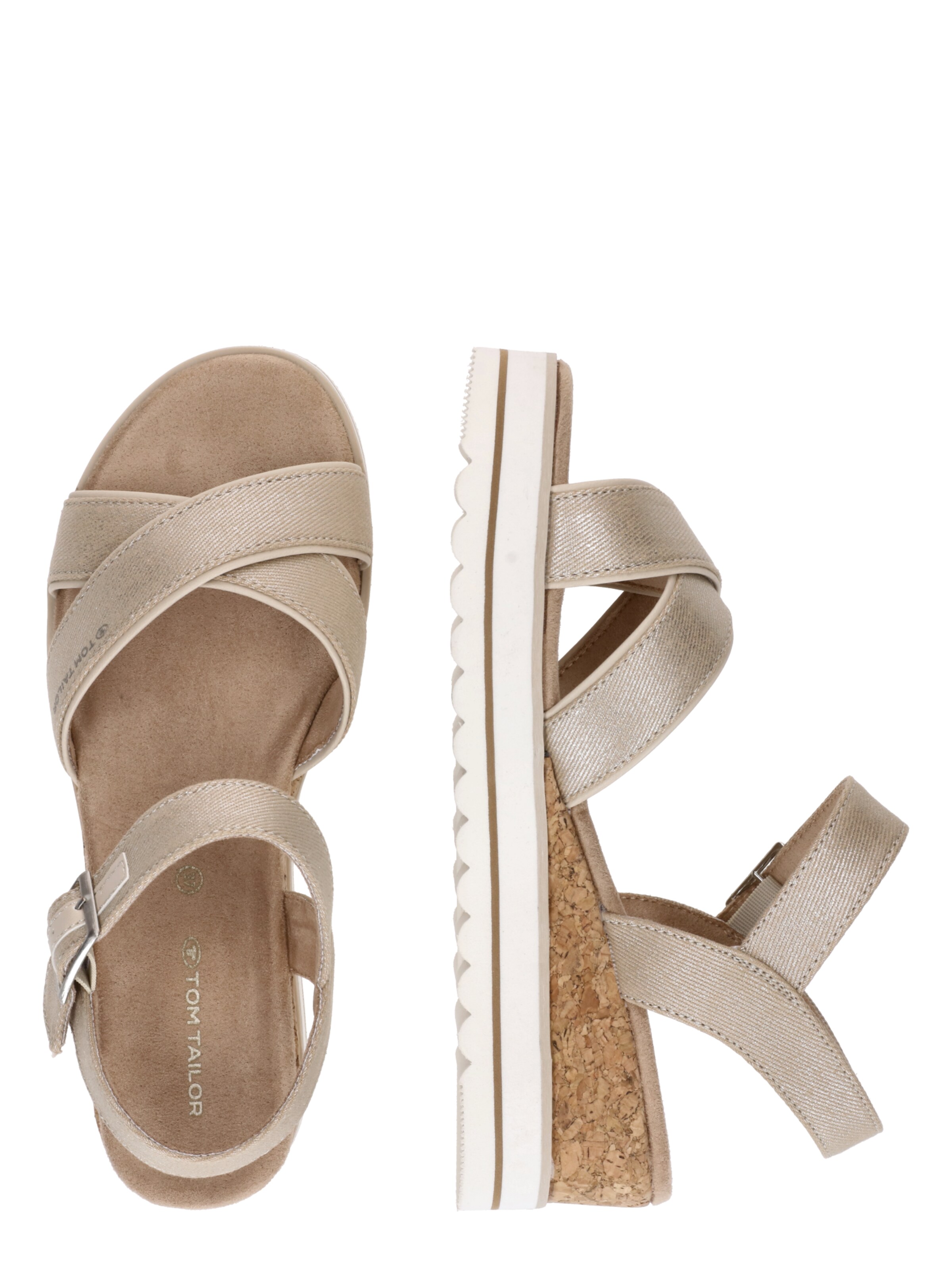 TOM TAILOR Sandále - Zlatá