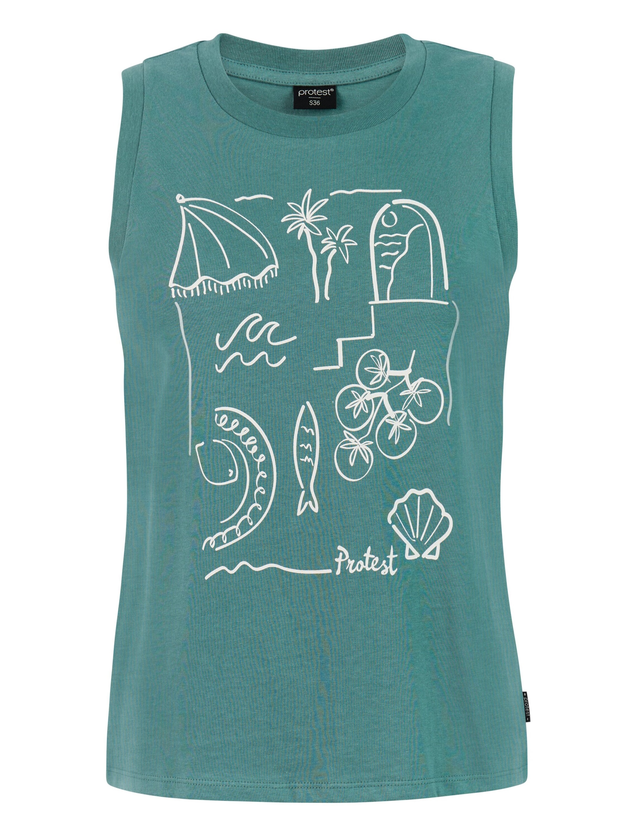 PROTEST Top 'PRTAnother' in Grün: Vorderseite