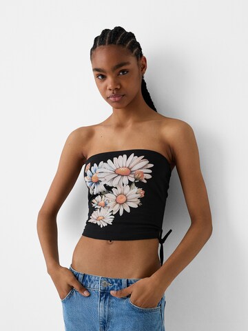 Bershka Top in Black: front