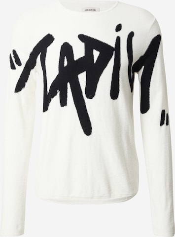Zadig & Voltaire Pulóver 'TEISS CO SKULL XO' - bézs: elől