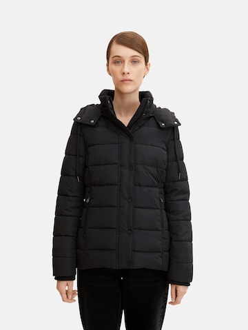 TOM TAILOR Winter Jacket in Black: front