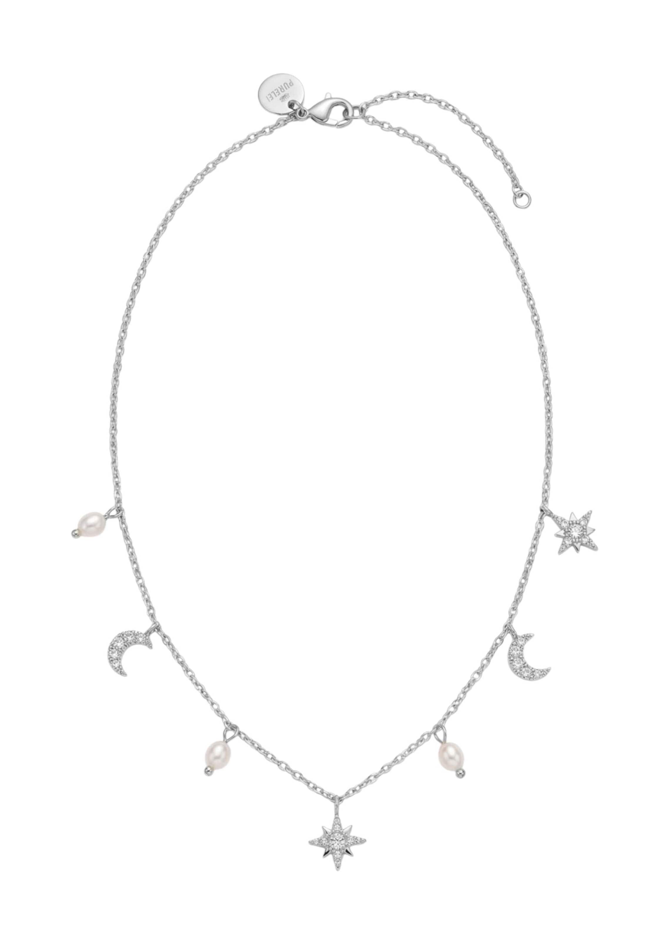 PURELEI Kette 'Night Glow' in Silber: Vorderseite