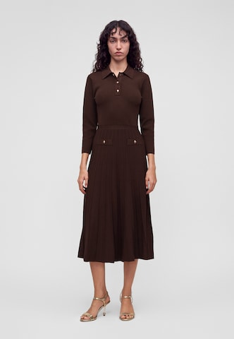 MICHAEL Michael Kors - Vestido de malha em castanho: frente