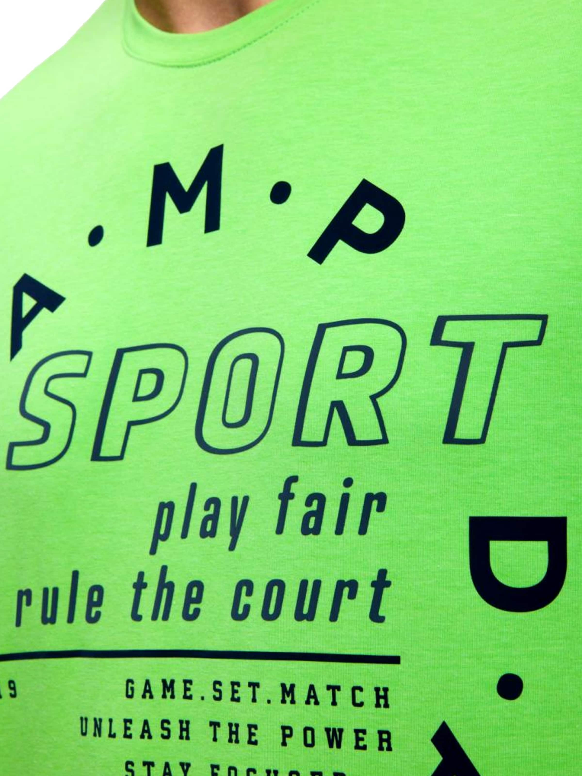 CAMP DAVID Shirt 'Game.Set.Match' in Green