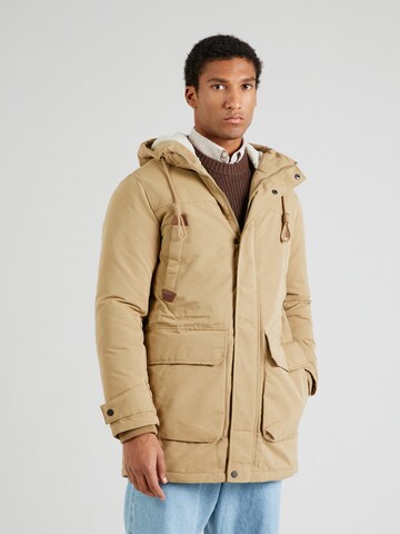 JACK & JONES Winter parka 'JJEPolar' in Brown: front