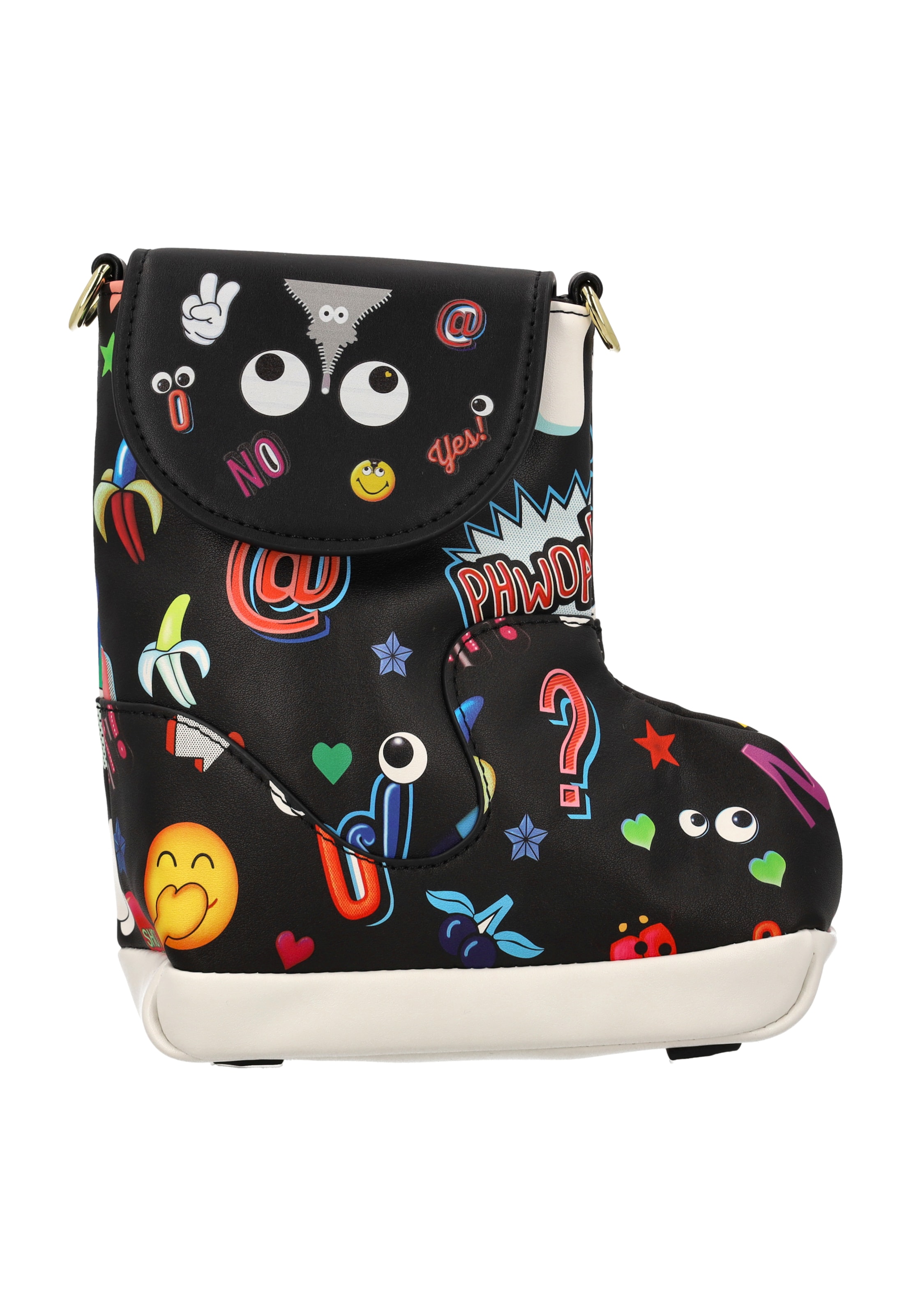 MYMO - Mala de ombro em preto: frente