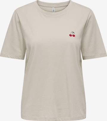 T-shirt 'ONLY - Dames t-shirt' ONLY en beige : devant