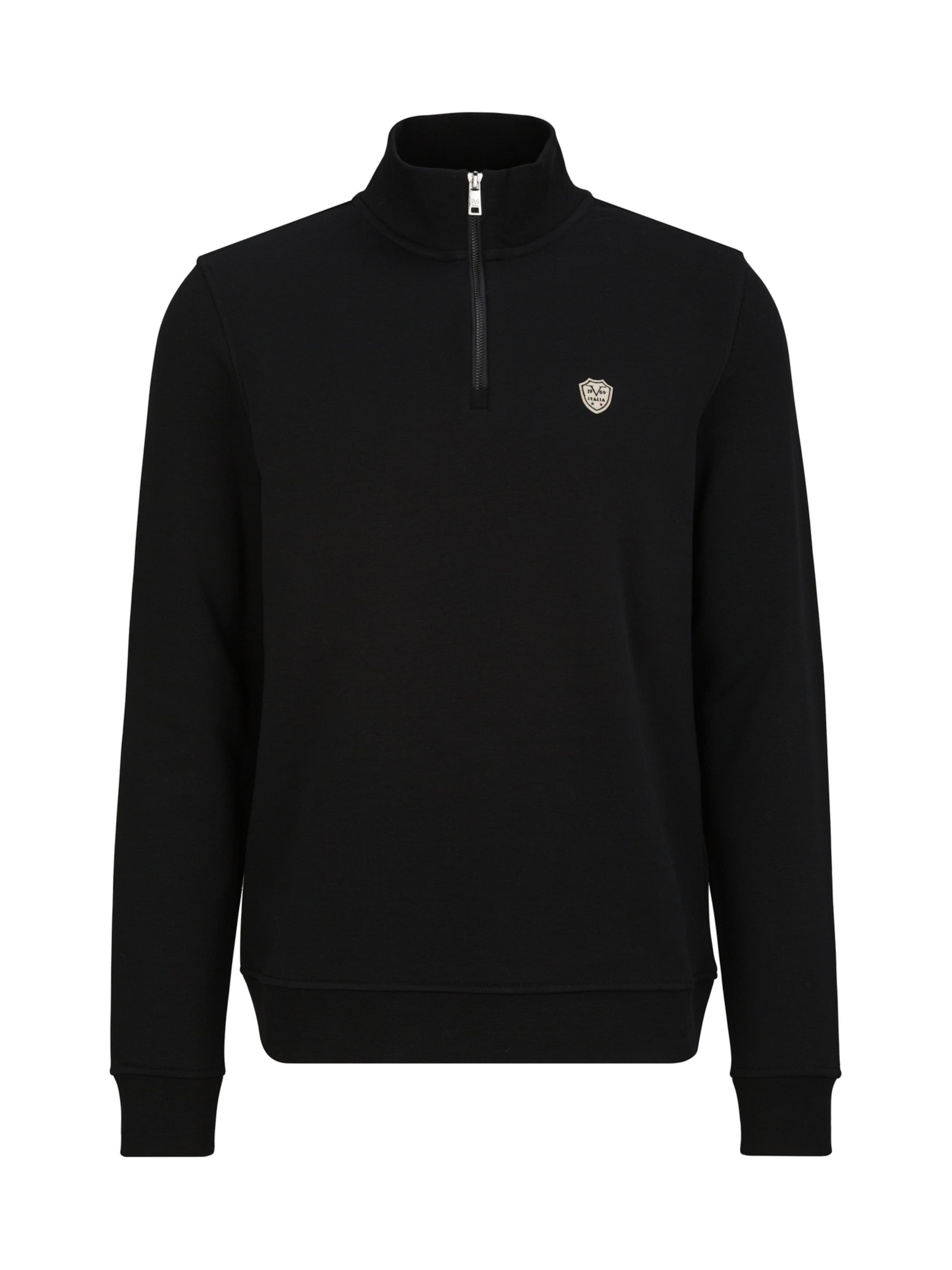 19V69 ITALIA Sweatshirt ' Orazio ' in Zwart: voorkant