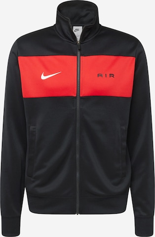 Nike Sportswear - Casaco em moletão 'AIR' em preto: frente