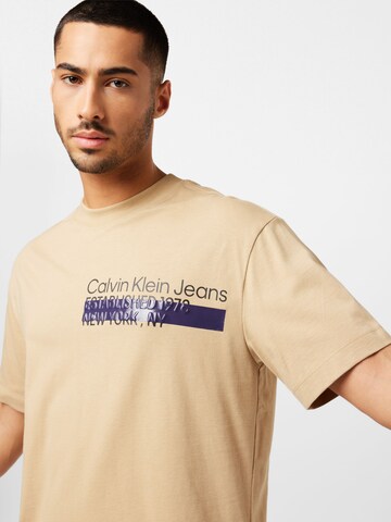 Calvin Klein Jeans Tričko - Béžová