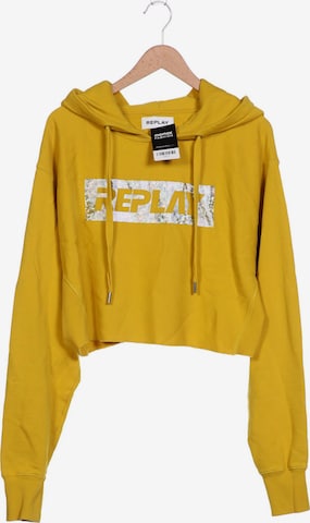 REPLAY Sweatshirt & Zip-Up Hoodie in XXL in Yellow: front