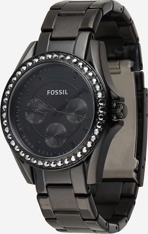 FOSSIL Analog Watch 'Riley' in Black: front