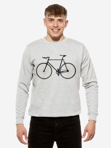 Cotton Prime Sweatshirt 'Bike-Fahrrad' in Grijs: voorkant