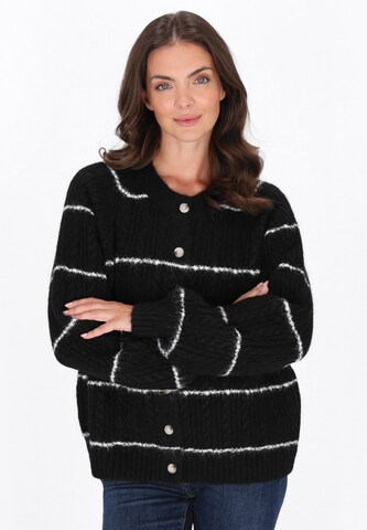 usha BLUE LABEL - Casaco de malha em preto: frente