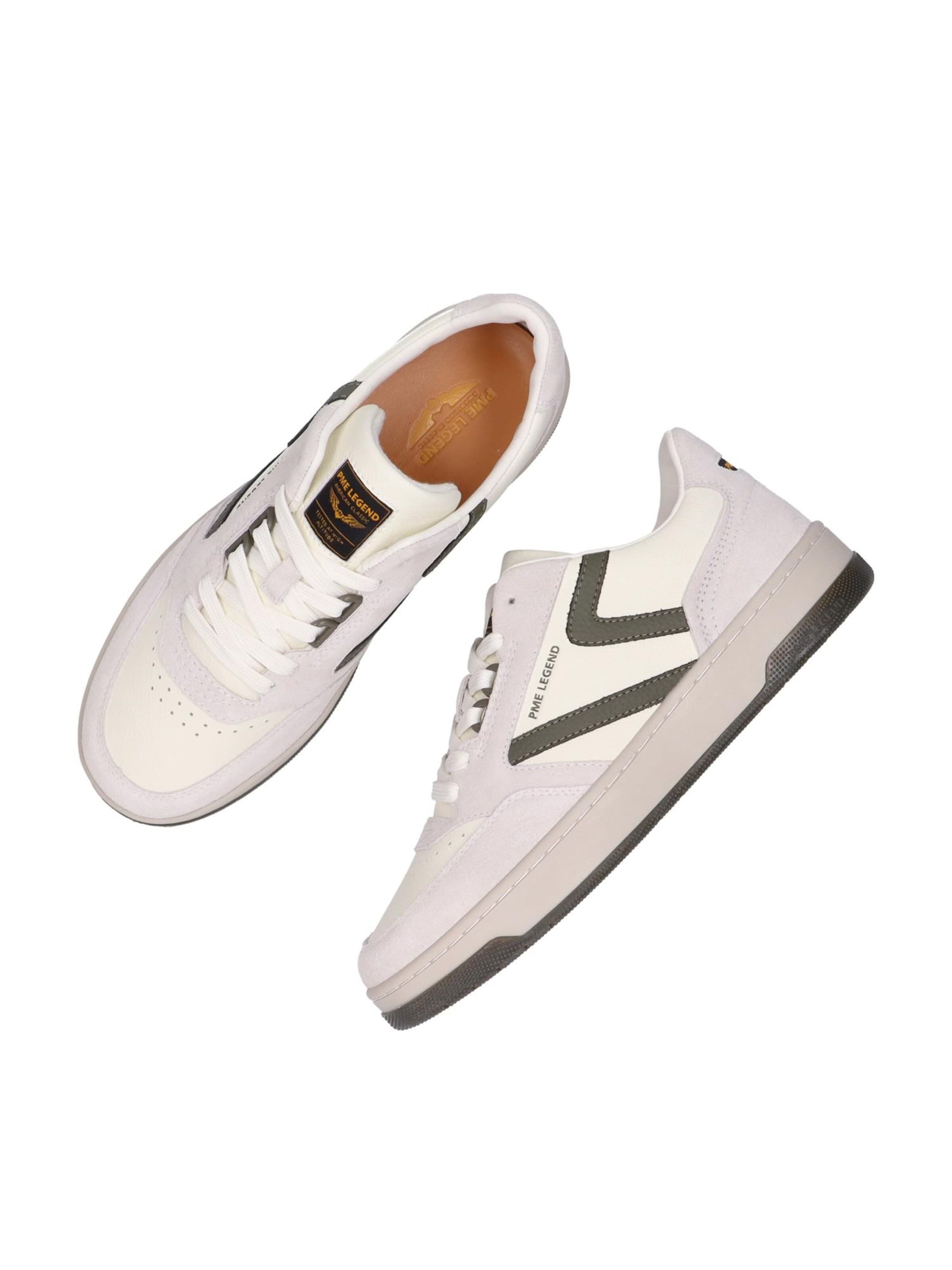 PME Legend Sneakers laag 'Porter sneaker in leather and suede' in Wit