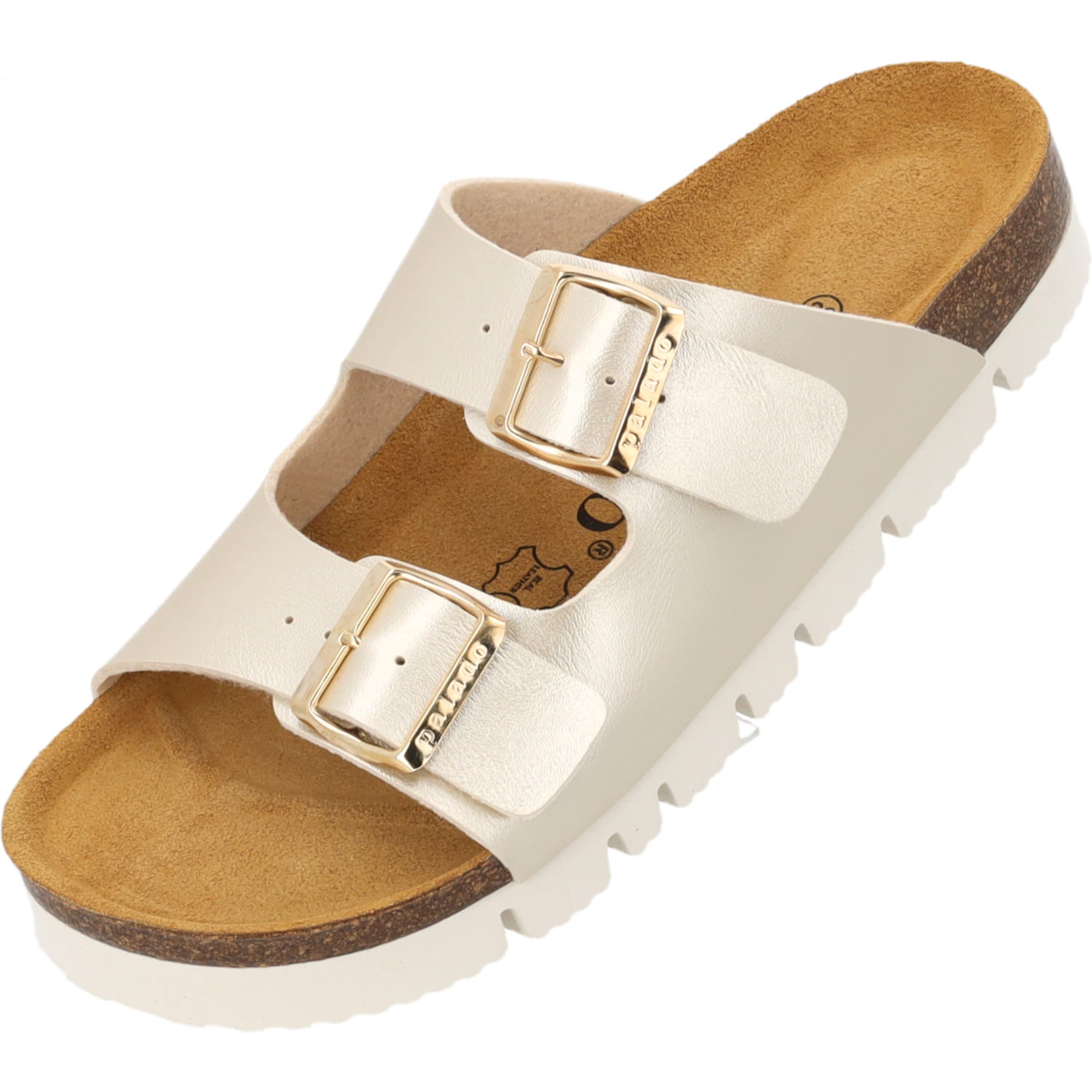 Palado - Sapato aberto 'Korfu' em ouro: frente