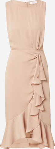 Maya Deluxe Jurk in Beige: voorkant