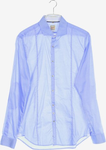 Paul Casual Dpt by Paul Kehl Zürich Button Up Shirt in M in Blue: front