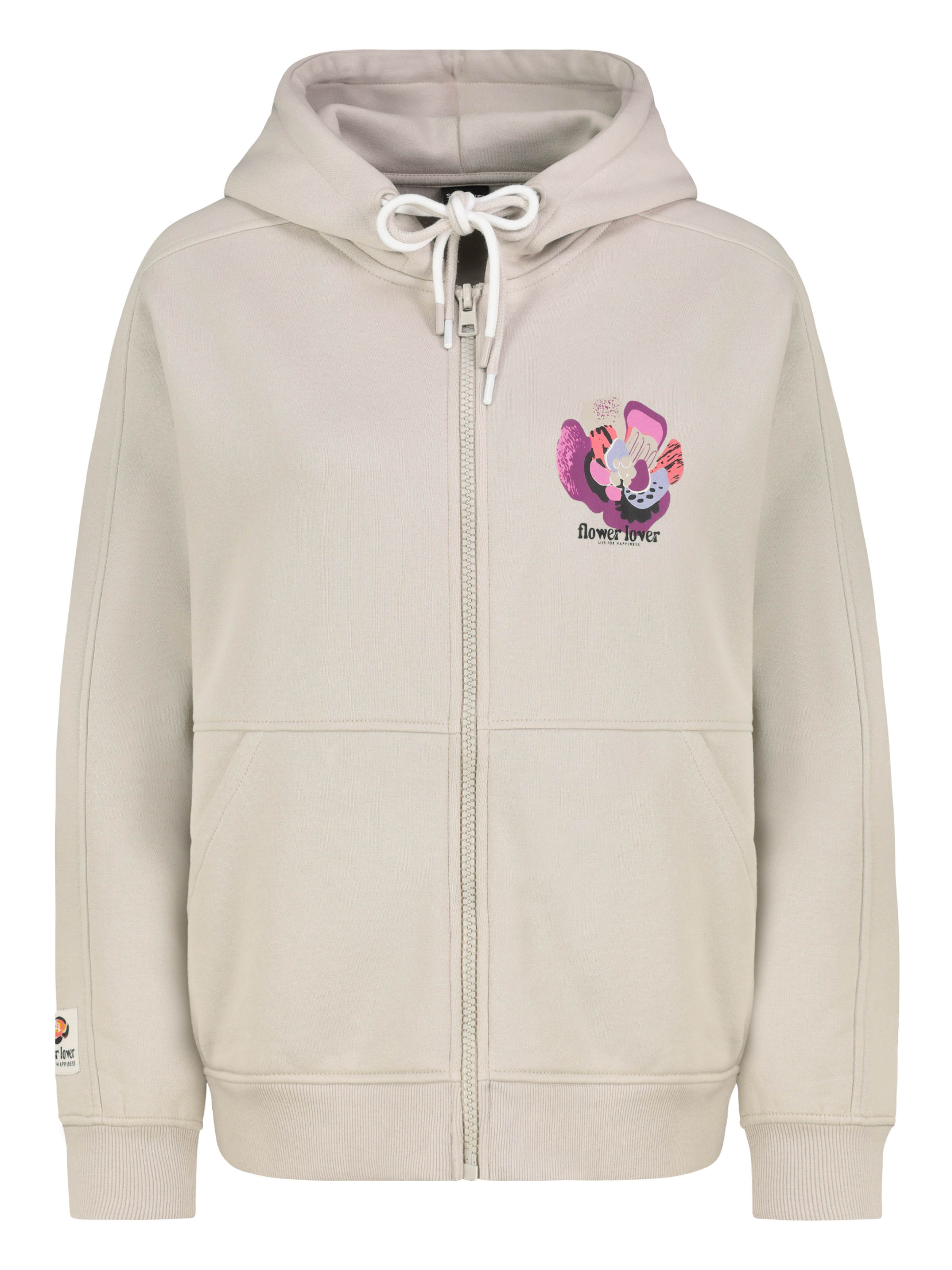 Sublevel Sweatjacke in Beige: Vorderseite