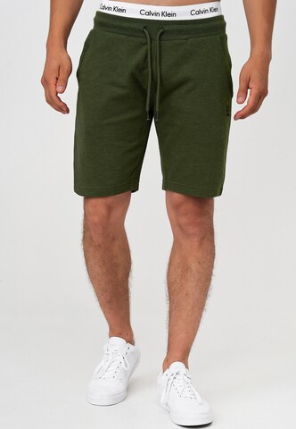 Regular Pantalon 'Eckerd' INDICODE JEANS en vert : devant
