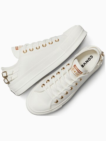 CONVERSE - Zapatillas deportivas bajas 'Converse Chuck Taylor All Star Lift Platform Buckle' en blanco