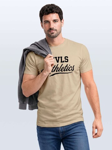 Neverless Shirt 'NVLS Athletics' in Beige
