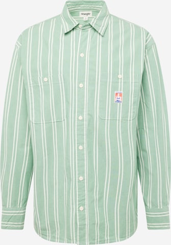 WRANGLER Regular fit Button Up Shirt 'CASEY' in Green: front